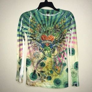 Long Sleeve Rhinestone Tee